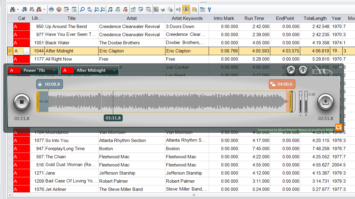 Marks editor screenshot