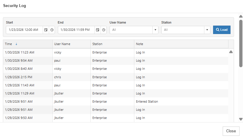 Web Security Log